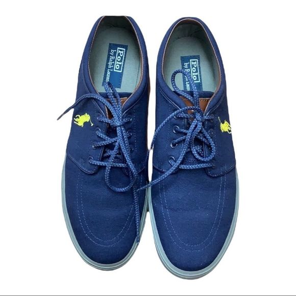 Sz13 Faxon Ralph Lauren Polo Navy Blue Shoes - Picture 2 of 7